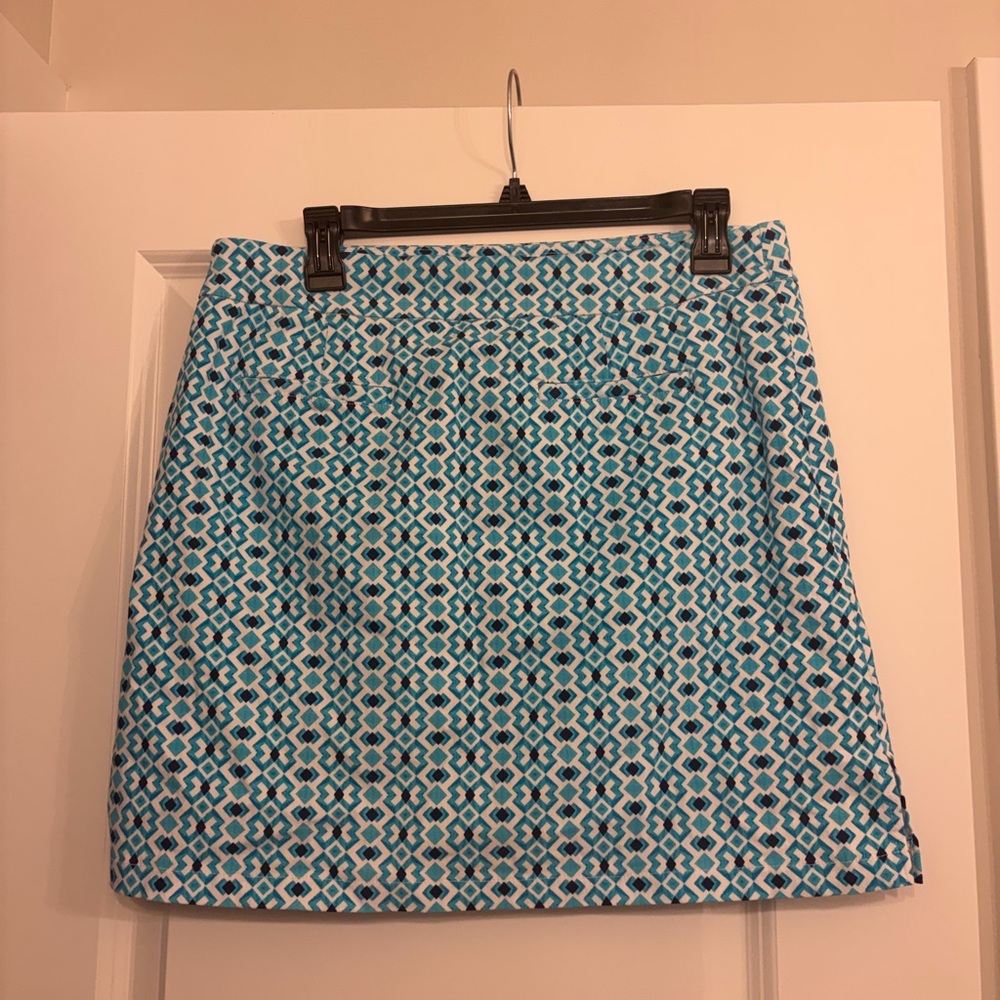 Ruby Rd. Blue Geometric Mini Skirt - Picture 4 of 8